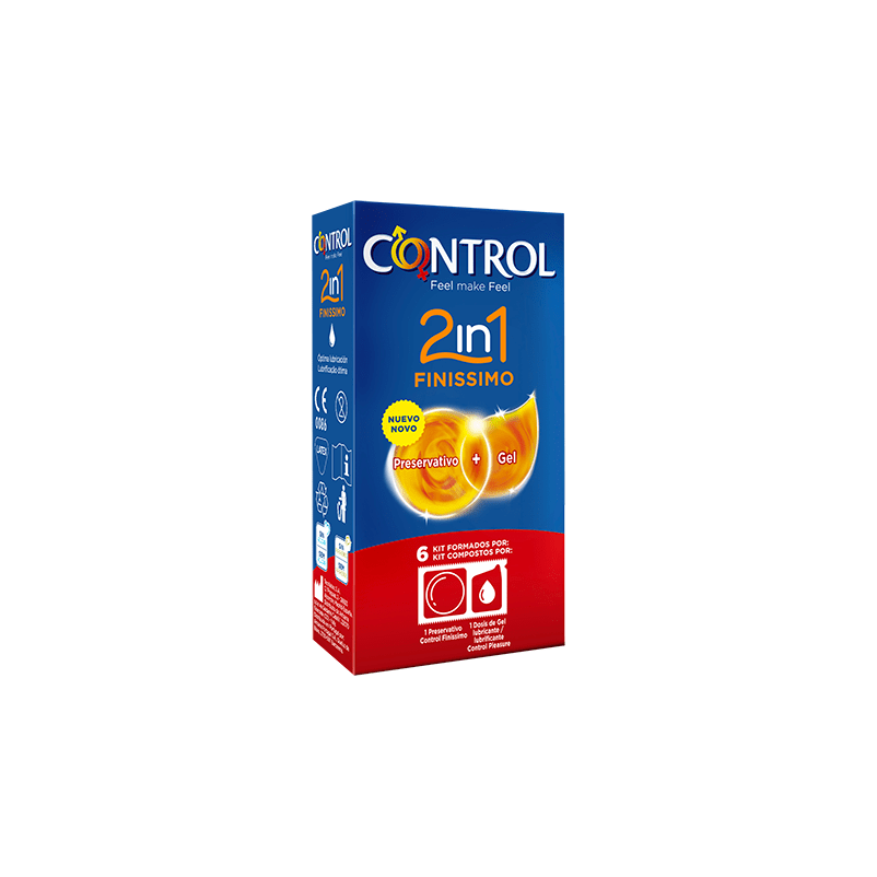 Control 2in1 Finissimo Kit 6 Preservativos + Gel lubrificante 6 Unidades