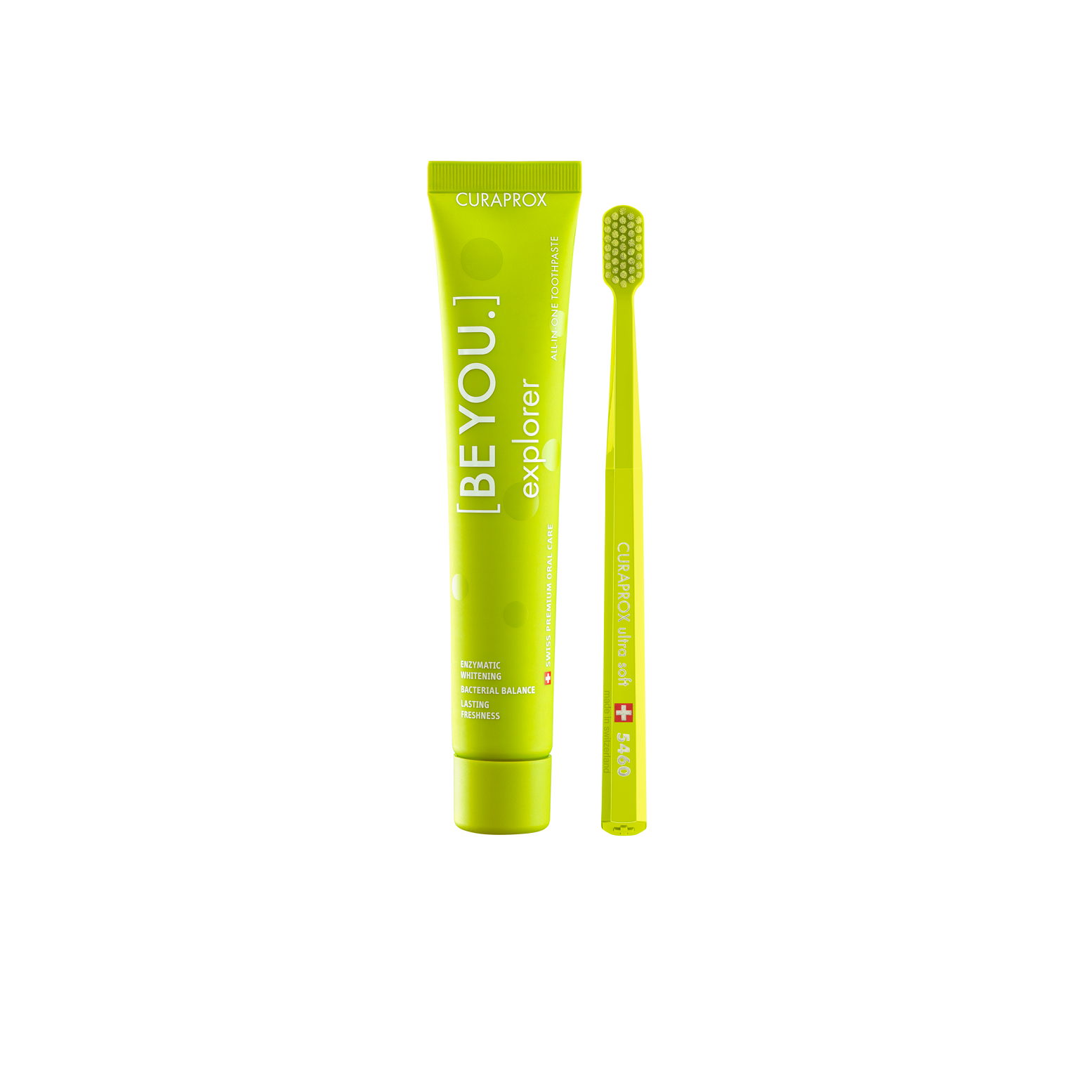 Curaprox Kit de Pasta Dentífrica Be You 90mL + Escova de Dentes Ultra Soft Maçã + Aloé vera