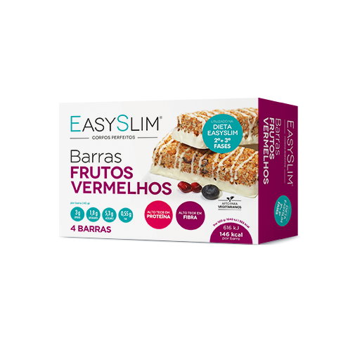 Easyslim Barras Frutos Vermelhos 4x40g
