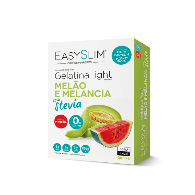 Easyslim Gelatina Melão e Melancia com Stevia 2 Saquetas