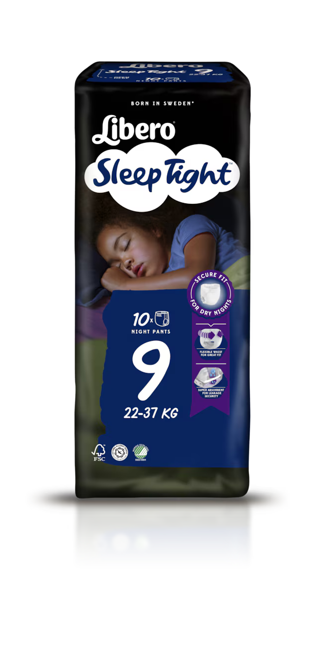 Libero SleepTight 9 fralda 22-37 kg X10