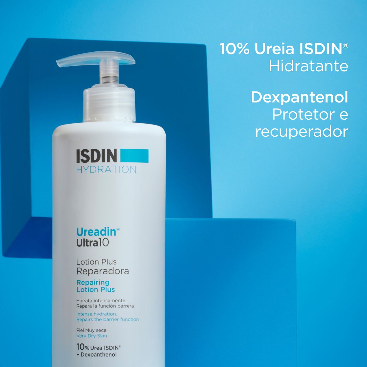 Isdin Ureadin Ultra10 Lotion Plus 400ml - Moisturizing body cream with 10% ISDIN® Urea and Dexpanthenol, for dry and very dry skin.