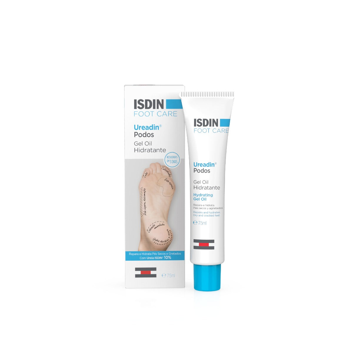 Isdin Ureadin Podos Gel Oil 75ML - Moisturizing gel-oil with 10% ISDIN® Urea, for dry and cracked feet.
