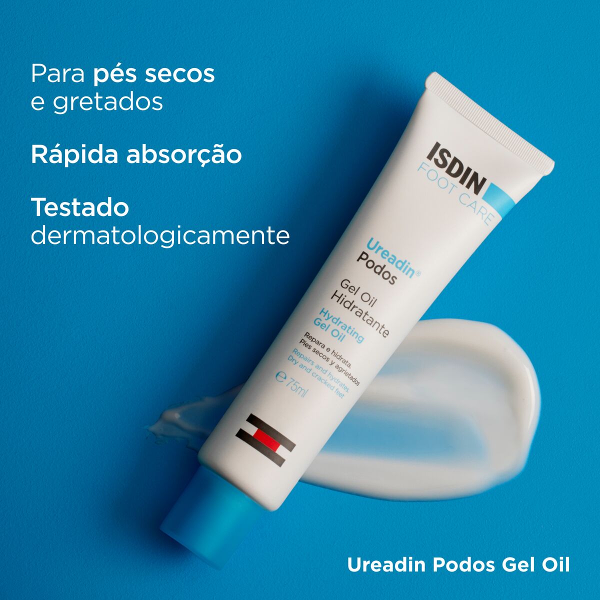 Isdin Ureadin Podos Gel Oil 75ML - Moisturizing gel-oil with 10% ISDIN® Urea, for dry and cracked feet.