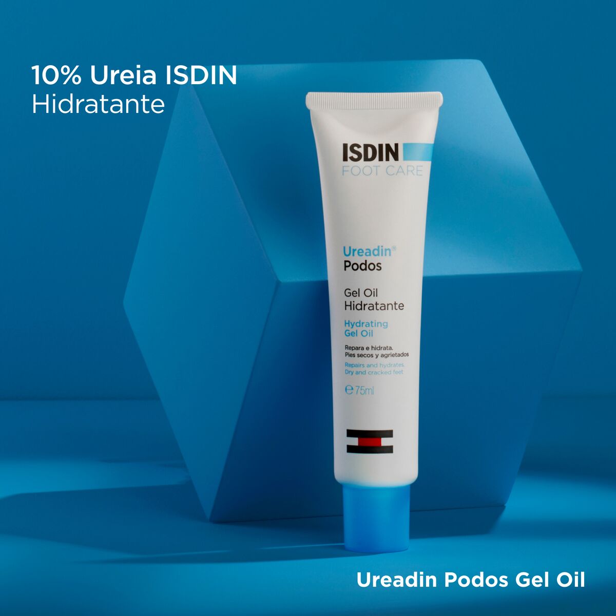 Isdin Ureadin Podos Gel Oil 75ML - Moisturizing gel-oil with 10% ISDIN® Urea, for dry and cracked feet.