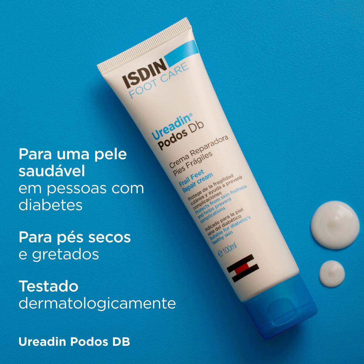 Isdin Ureadin Podos Db 100ML - Moisturizing cream for fragile feet, with 5% ISDIN® Urea. Indicated for healthy diabetic skin.