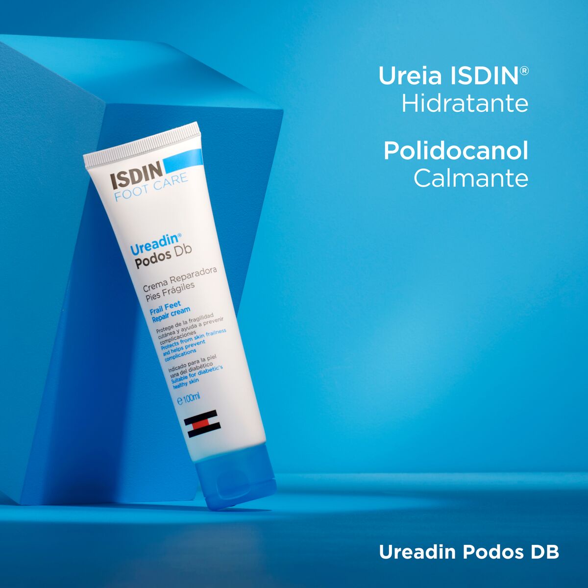 Isdin Ureadin Podos Db 100ML - Moisturizing cream for fragile feet, with 5% ISDIN® Urea. Indicated for healthy diabetic skin.