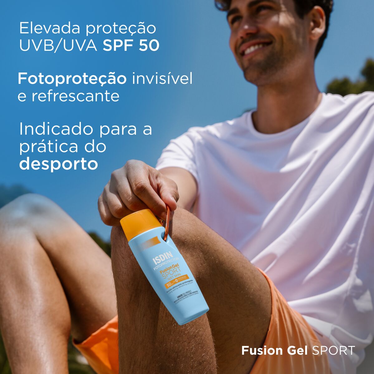 Isdin Fotoprotector Fusion Gel Sport SPF50 100ML - Invisible body sunscreen for sports.