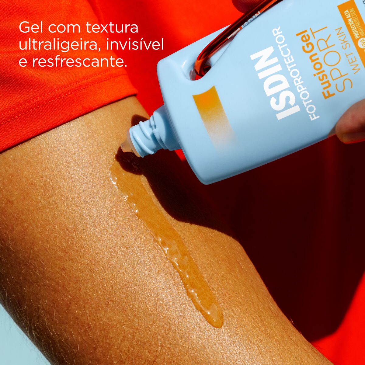 Isdin Fotoprotector Fusion Gel Sport SPF50 100ML - Protetor solar corporal invisível para desporto