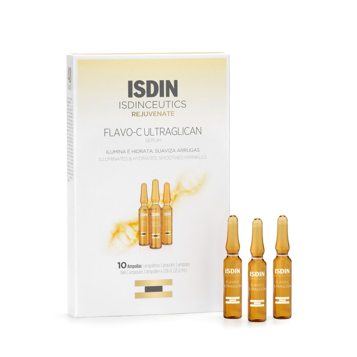 Isdin Isdinceutics Flavo-C® Ultraglican 10 ampoules - Antioxidant facial serum with vitamin C