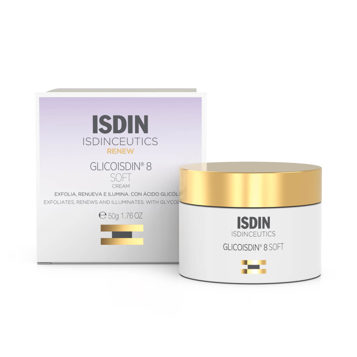 Isdin Isdinceutics Glicoisdin 8 Soft 50ML - Creme efeito peeling facial com ácido glicólico