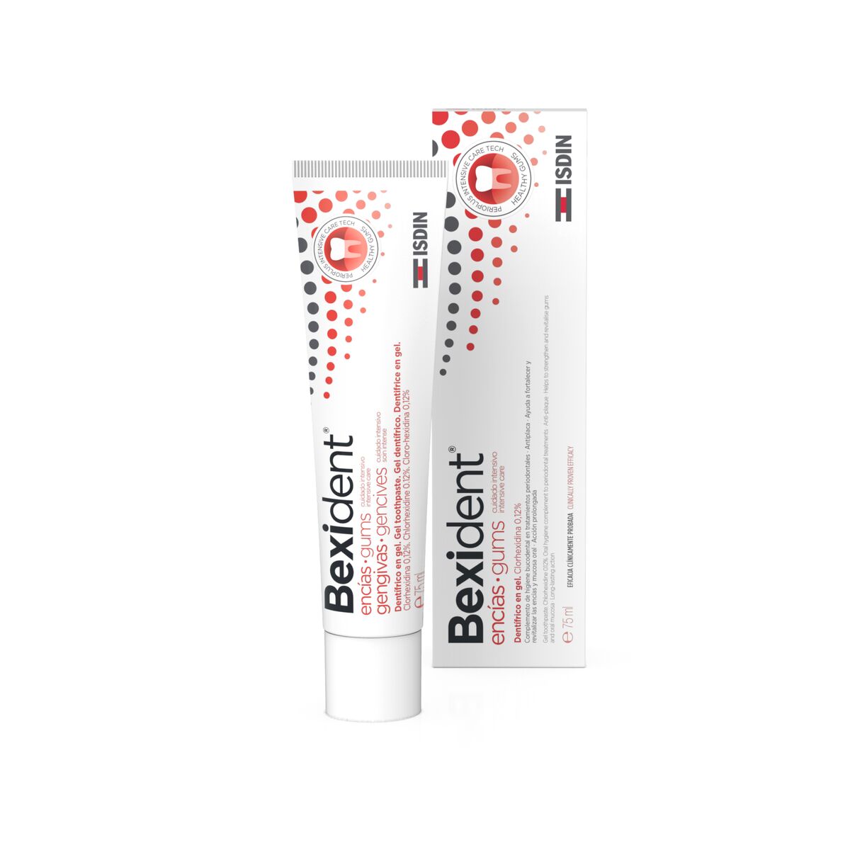 Isdin Bexident Gums Intensive Care 75ML - Dental gel with chlorhexidine for fragile gums.