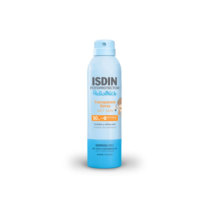 Isdin Fotoprotector Pediatrics Transparent Spray WET SKIN SPF50 250ML - Protetor solar corporal transparente, para crianças