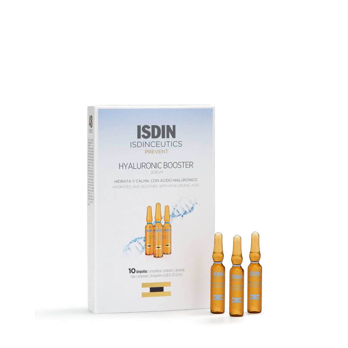 Isdin Isdinceutics Hyaluronic Booster Ampoules 10UX 2ML 20ML - Intensive hydrating and soothing serum