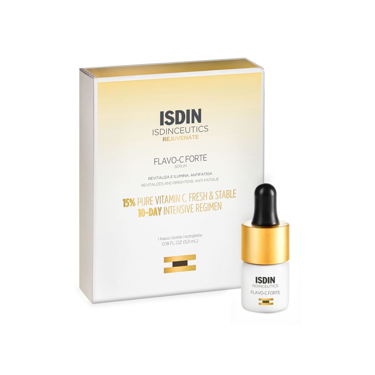 Isdin Isdinceutics Flavo C Forte 5.3ML - Antioxidant serum with 15% pure vitamin C.
