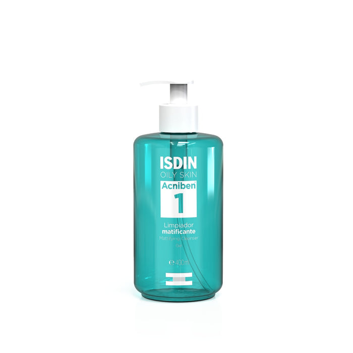Isdin Acniben Gel de Limpeza Matificante 400ML - Gel de limpeza Matificante, para rosto e corpo