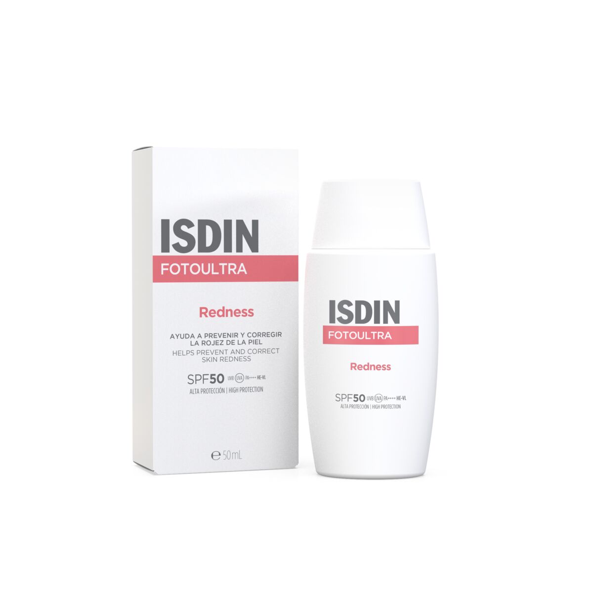 Isdin FotoUltra Redness SPF50 50ML - Sunscreen for sensitive skin prone to redness and itching.