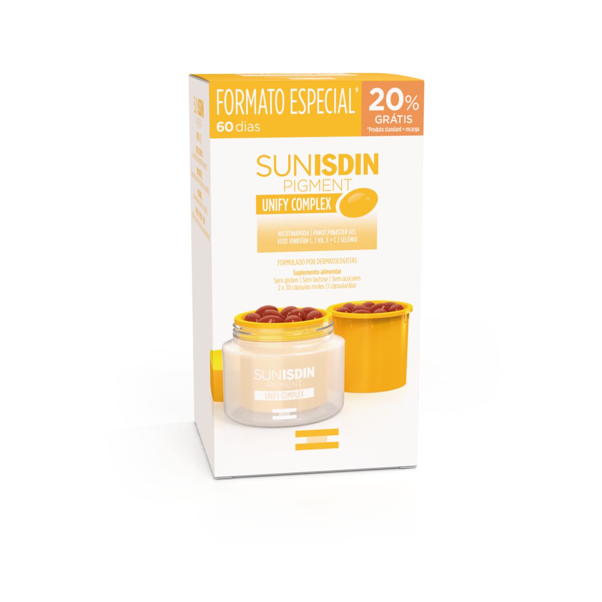 Isdin Sunisdin Double Pigment 60 Oral Capsules - Dietary supplement with Unify Complex