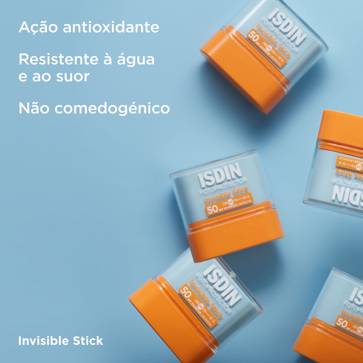 Isdin Fotoprotector Invisible Stick SPF50 10G - Invisible sunscreen stick for face and sensitive areas.