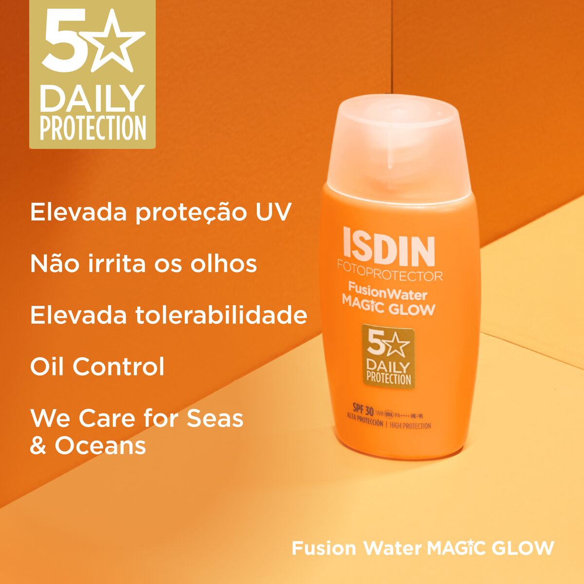 Isdin Fotoprotector FusionWater Magic Glow SPF30 50ML - Protetor solar facial ultraligeiro e com efeito glow