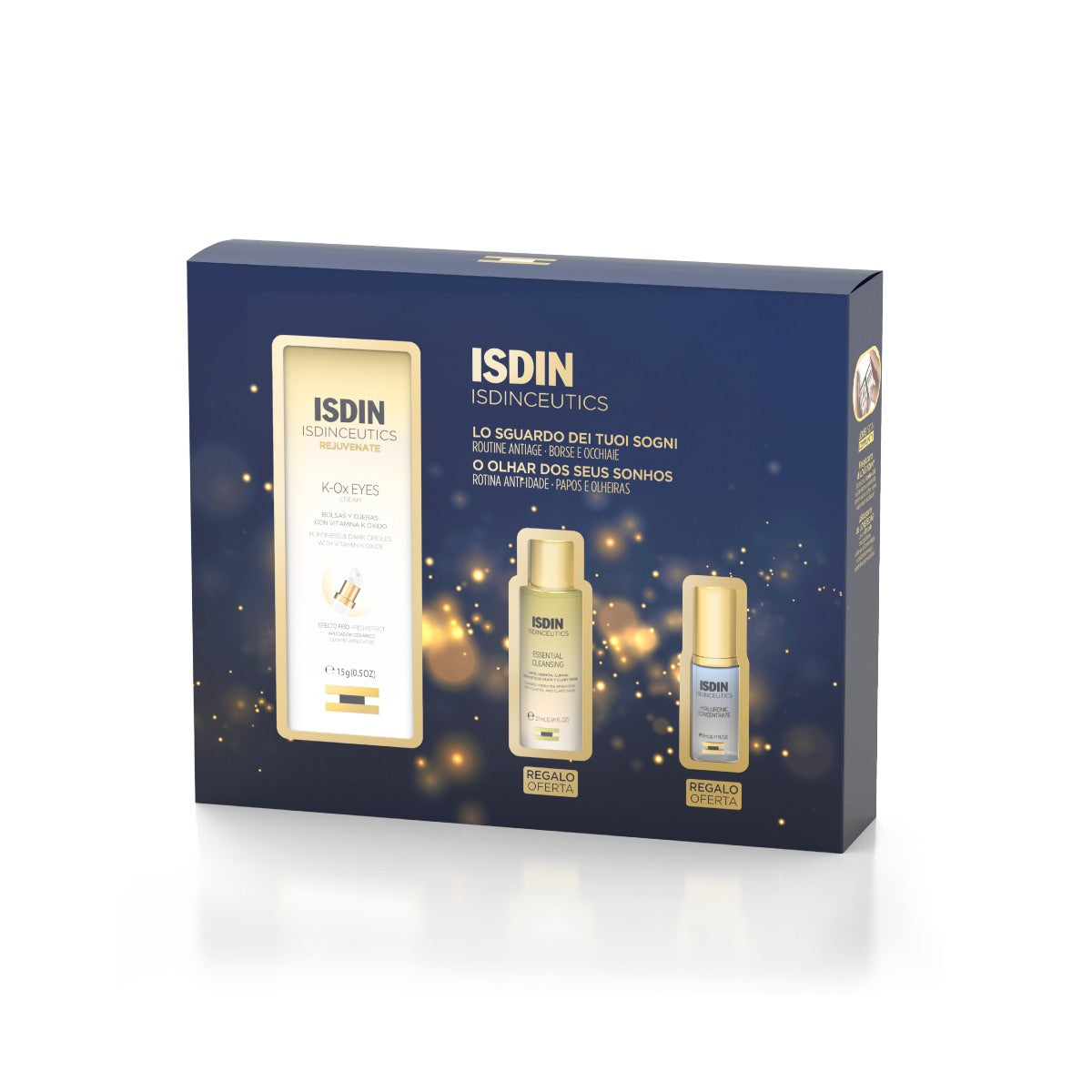 Isdin Pack Isdinceutics K Ox Eyes 15G + OFFER Essential Cleansing 27ml + Hyaluronic Concentrate 5ml