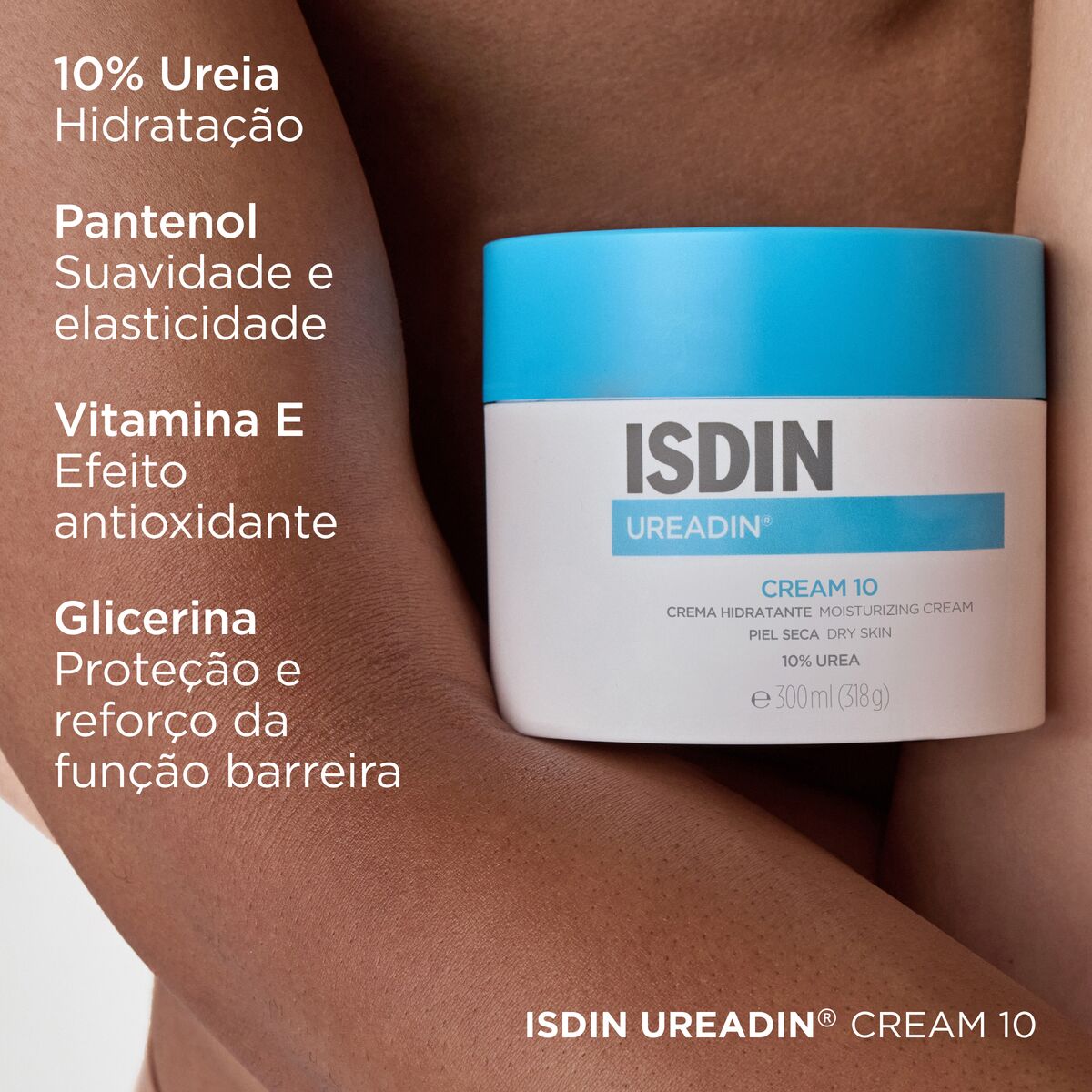 Isdin Ureadin Creme 10 300ML - Daily moisturizing body cream for dry skin
