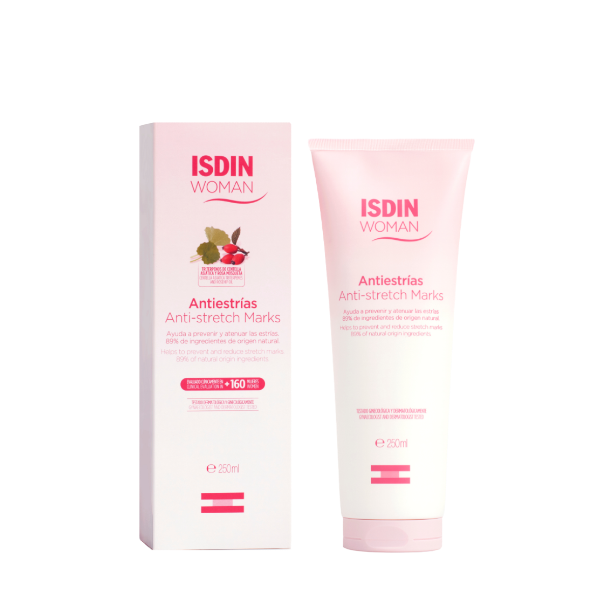 Isdin Woman Anti-Stretch Mark Cream 250ml - Cream to prevent and reduce stretch marks.