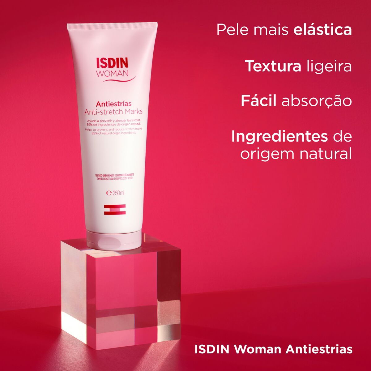 Isdin Woman Anti-Stretch Mark Cream 250ml - Cream to prevent and reduce stretch marks.