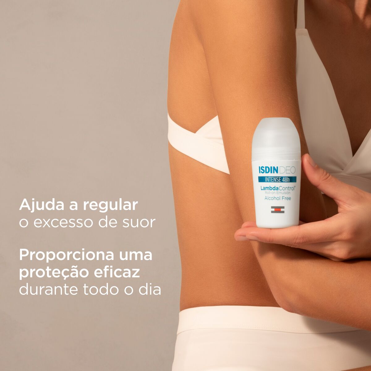Isdin Deo Lambda Control Free 48h 50ML - Alcohol-free roll-on antiperspirant deodorant for sensitive skin.