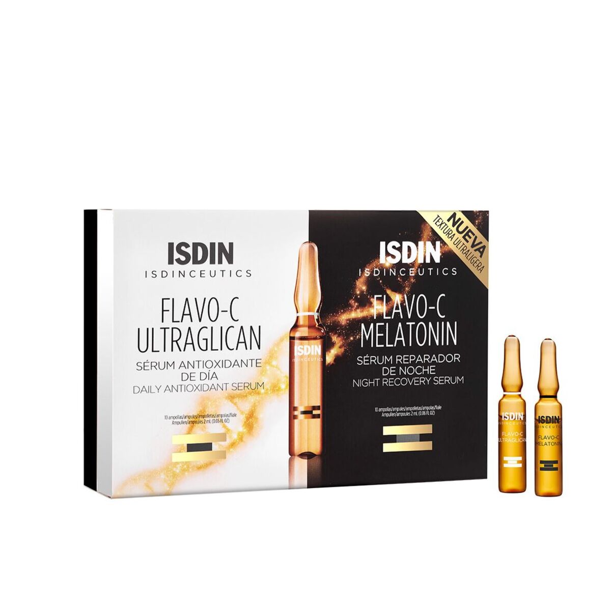 Isdin Isdinceutics Pack Day & Night Antioxidant 20UX2ML 40ML - Flavo C Ultraglican + Flavo C Melatonin