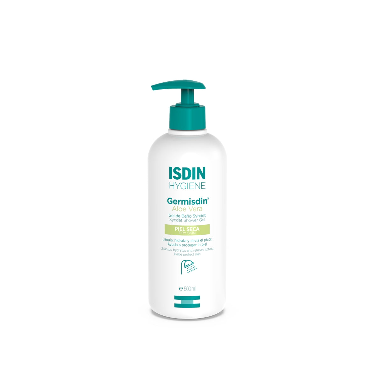 Isdin Germisdin Aloe Vera 500ML - Body gel for body and hand hygiene with Aloe vera for dry skin.