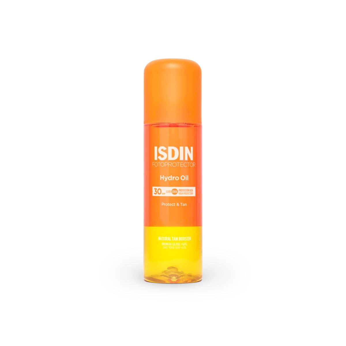 Isdin Fotoprotetor Hydrooil SPF50 200ML - Body sunscreen that enhances tanning.