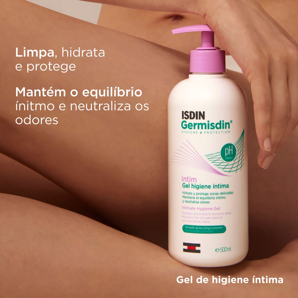 Isdin Germisdin Intim 500ML - Higiene íntima diária, fresca e suave