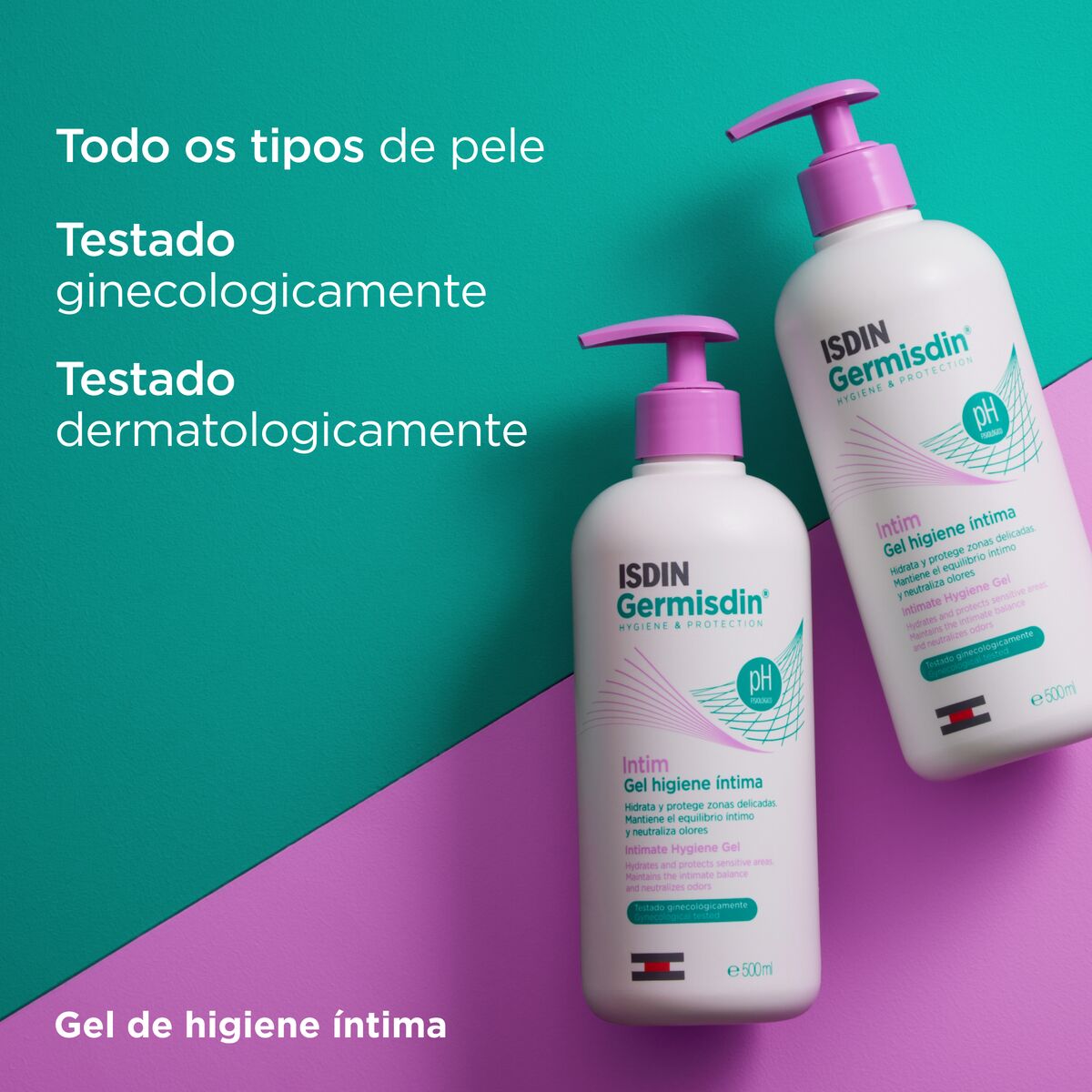 Isdin Germisdin Intim 500ML - Higiene íntima diária, fresca e suave