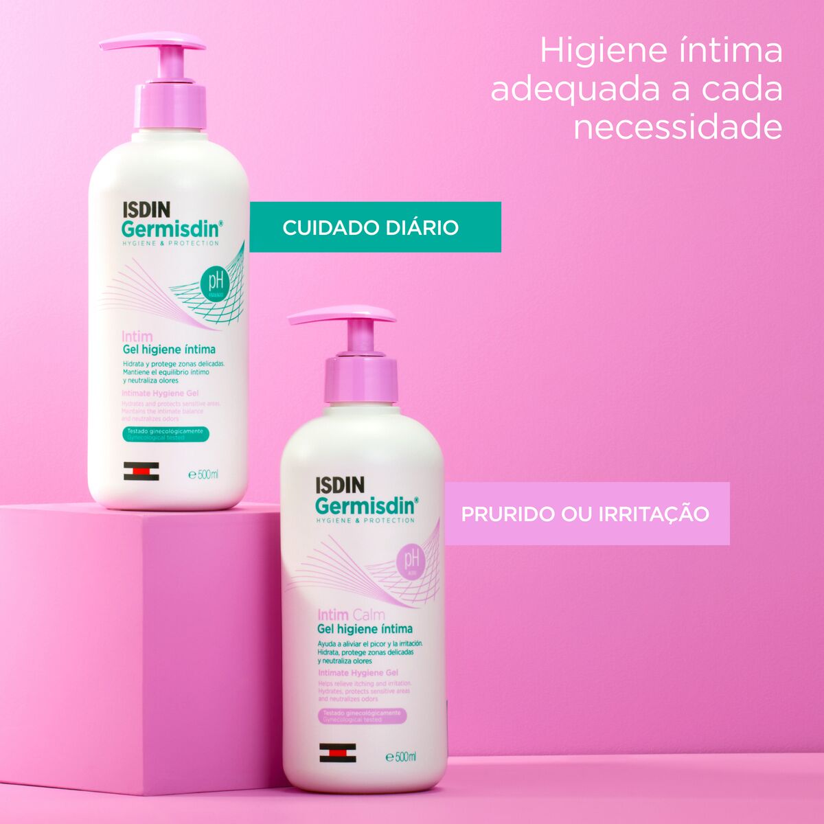 Isdin Germisdin Intim 500ML - Higiene íntima diária, fresca e suave