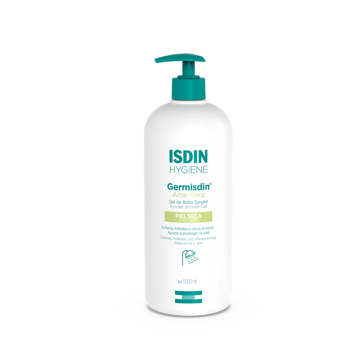 Isdin Germisdin Aloe Vera 1000ML - Body gel for body and hand hygiene with Aloe vera for dry skin.