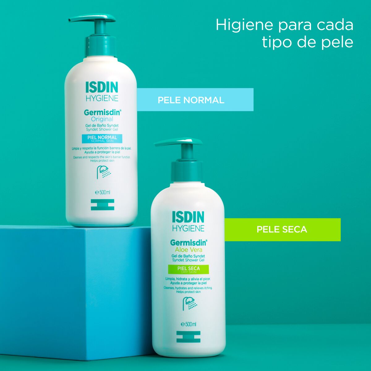Isdin Germisdin Original 500ML - Body gel for body and hand hygiene, with physiological pH.