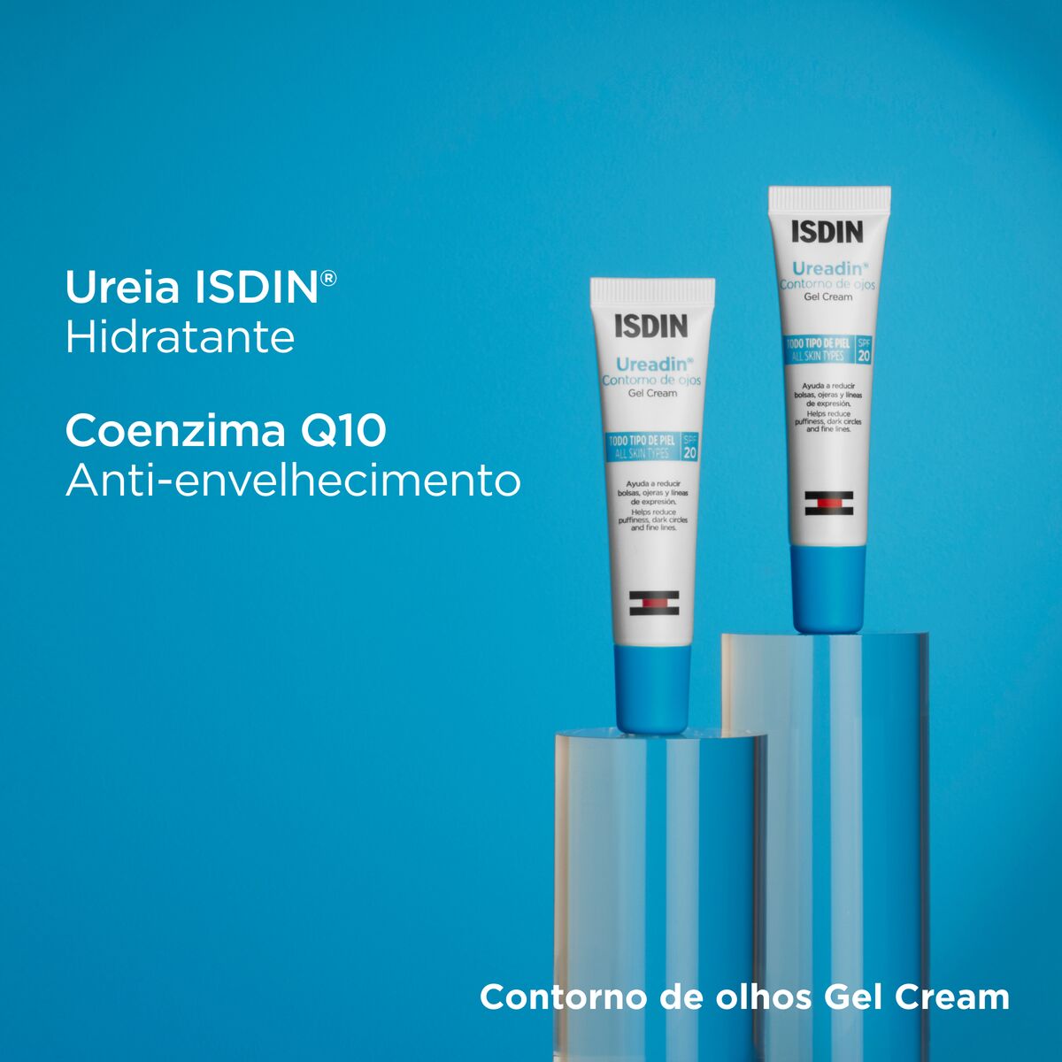 Isdin Ureadin Contorno de ojos 15ML - Gel creme para bolsas, olheiras e linhas de expressão. Para todos os tipos de pele