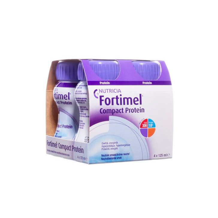 Fortimel Compact Protein Sabores Sensoriais Neutro 4x125mL