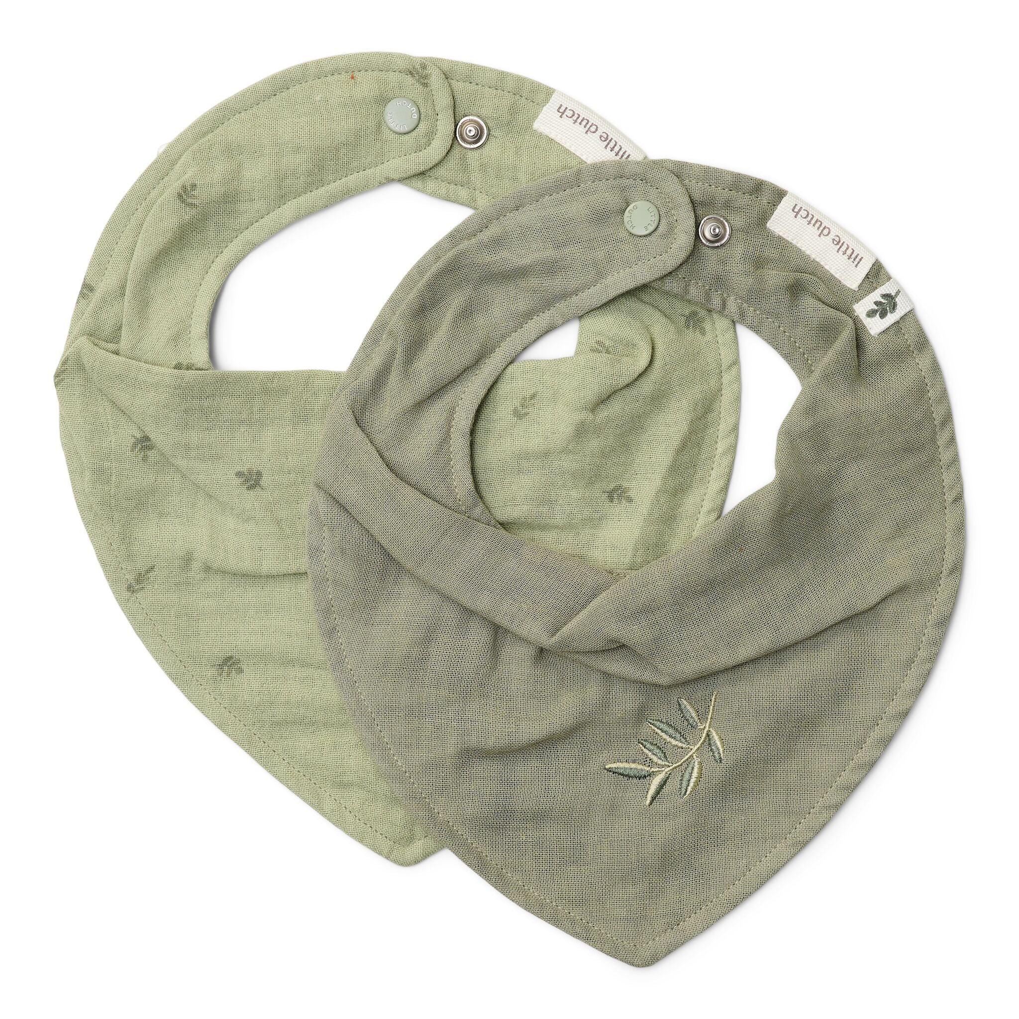 Little Dutch Pack 2 Babete Bandana Pure Sage