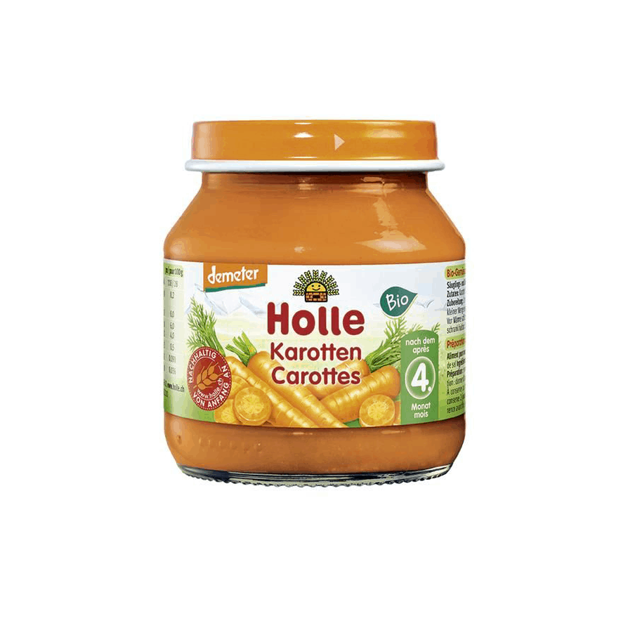Holle Bio Boião Puré de Cenoura 125g 4m+