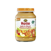 Holle Bio Boião Puré de Maçã e Pêssego 190g 4m+