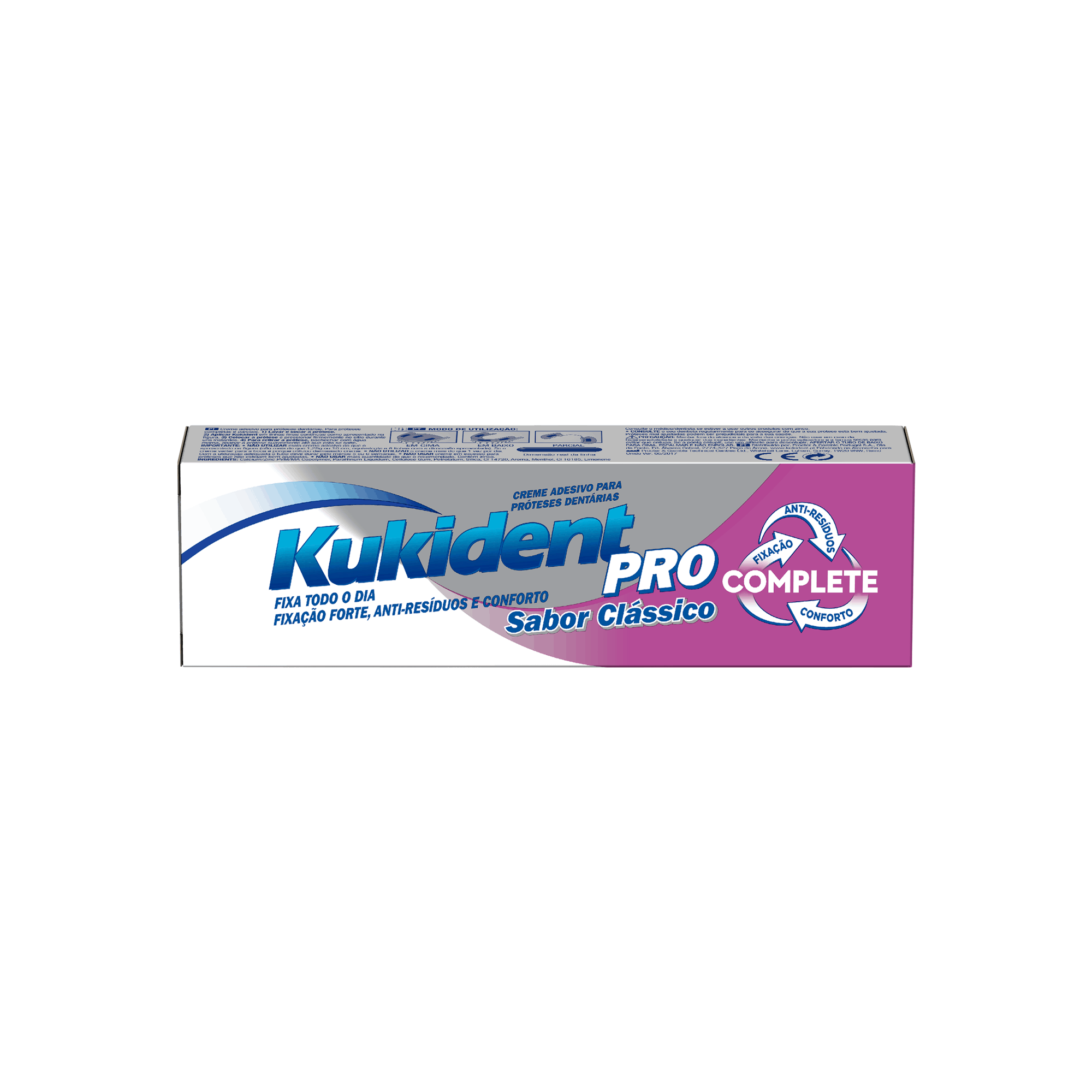 Kukident Pro Complete Creme Clássico para Próteses Dentárias 47g