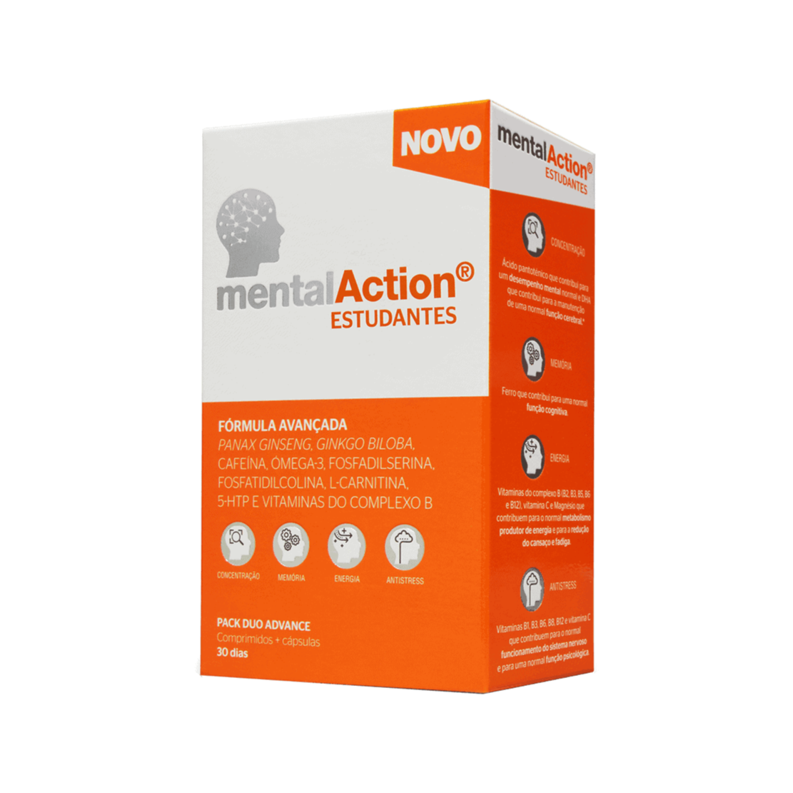 Mentalaction Estudantes Pack Promo 2x30 Cápsulas + 2x30 Comprimidos
