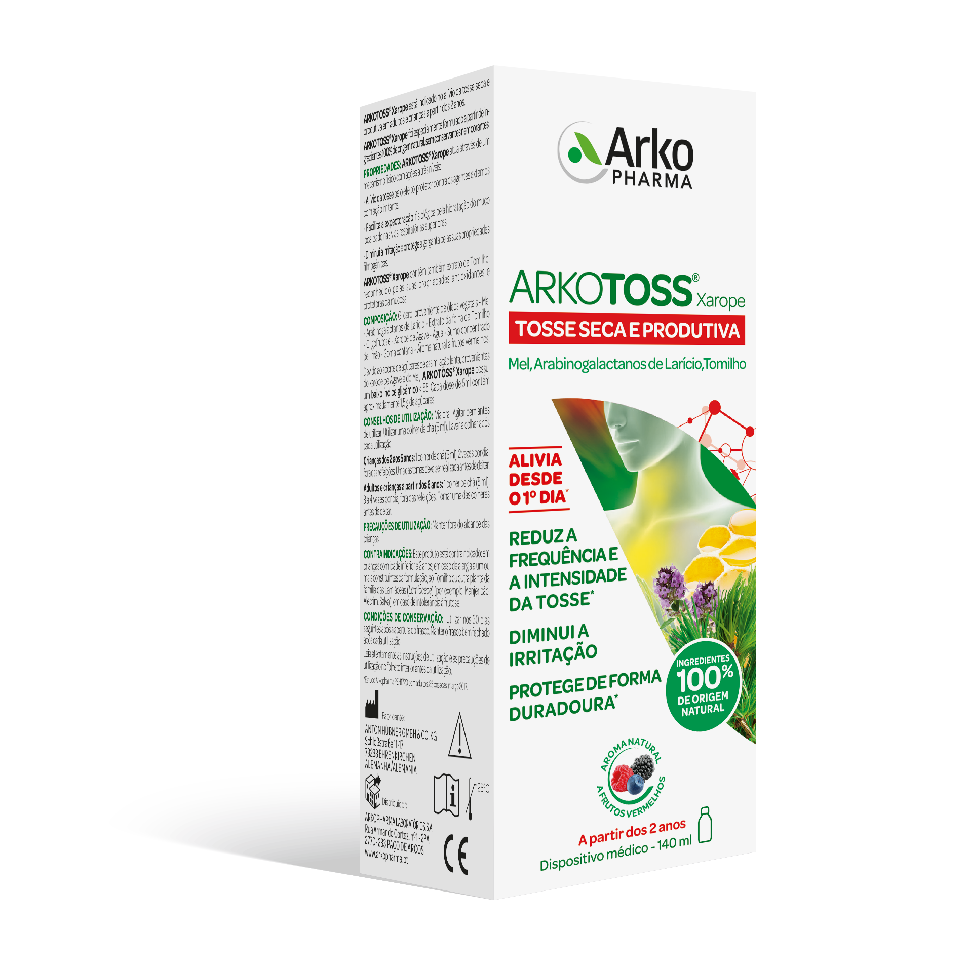 Arkotoss Dry and Productive Cough Syrup Red Fruits