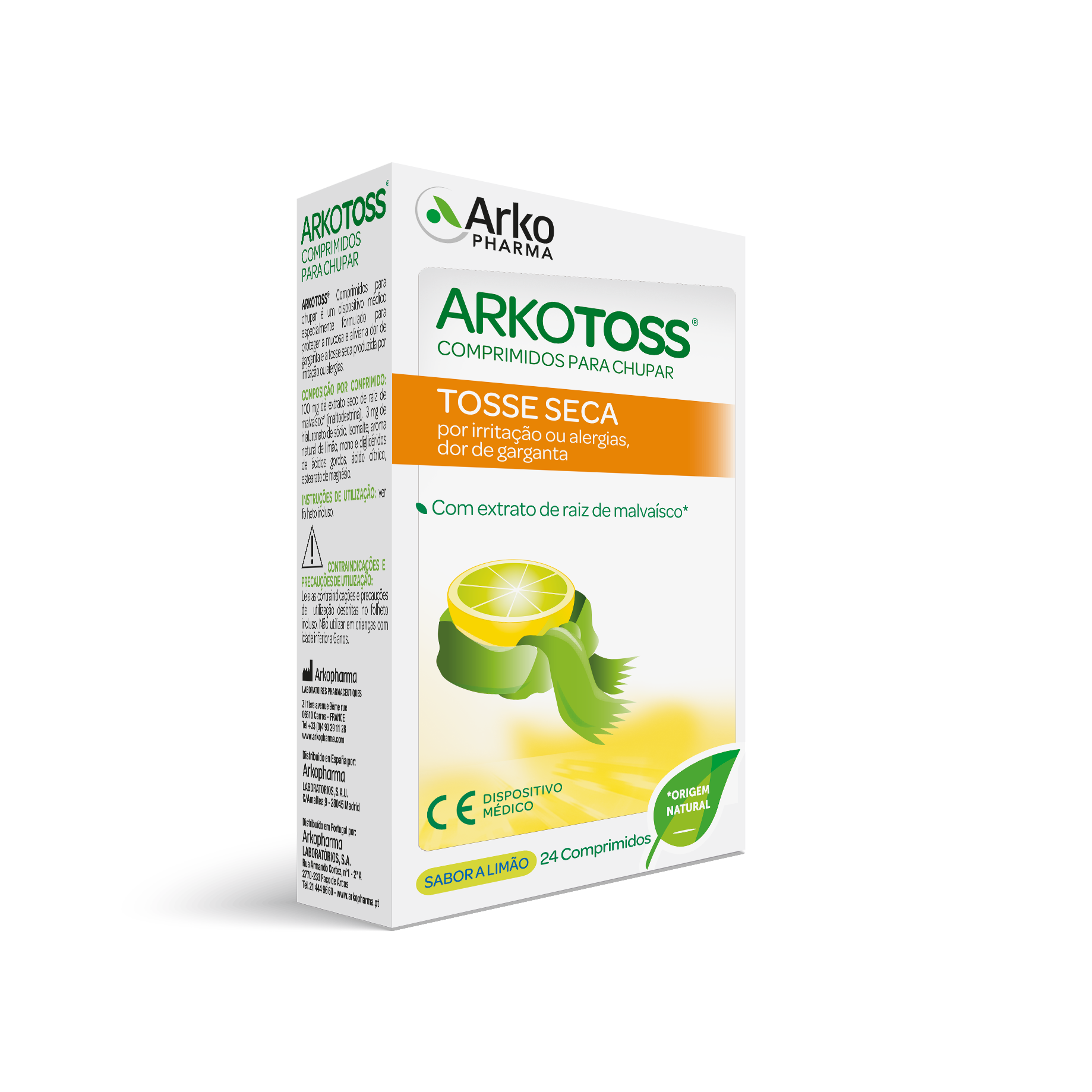 Arkotoss Dry Cough Lemon Flavor 24 Tablets