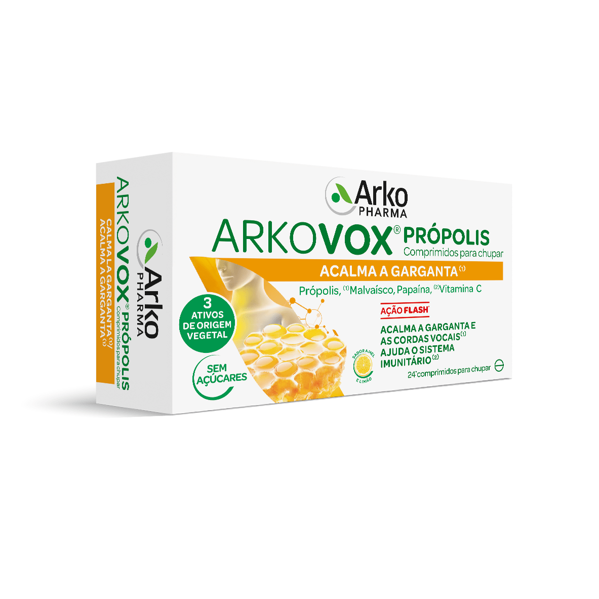 Arkovox Propolis + Vitamin C - Honey/Lemon 24 tablets