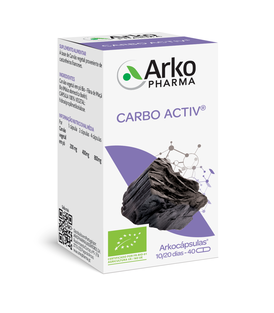 Arkocápsulas Carbo Activ BIO 40 capsules