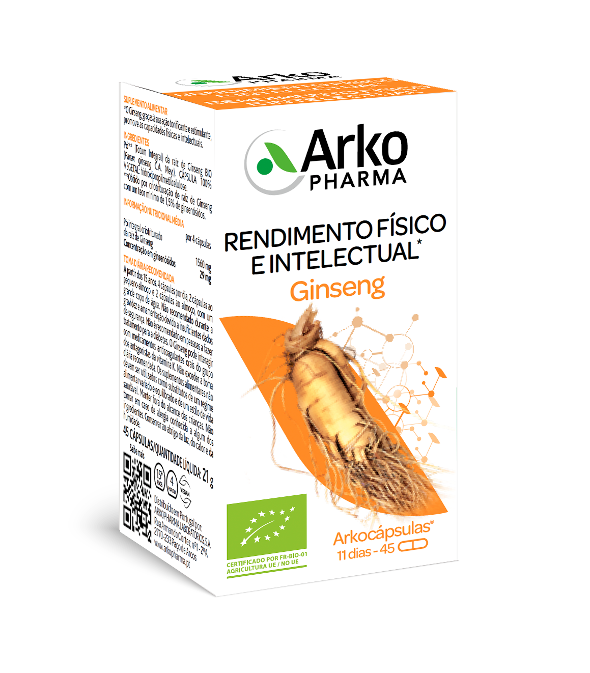 Arkocaps Organic Ginseng 45 capsules