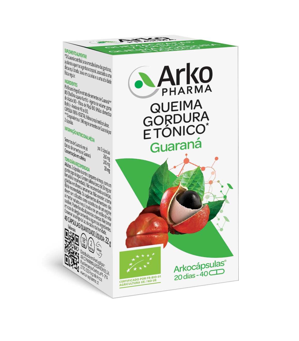 Arkoharma Arkocaps Organic Guarana 40 capsules